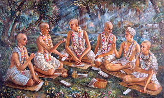 Six Goswamis in Vrindavan