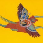 Sri Vishnu and Sri Lakshmi on Garuda