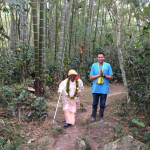 Srila Gopananda Bon Maharaja in a Bamboo Forest in Colombia